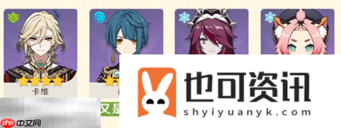 卡维配队大全攻略