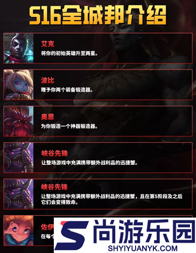 云顶之弈s16赛季城邦机制