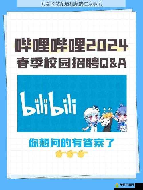 观看 B 站频道视频需注意的事项要点