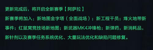 三角洲行动最新更新公告