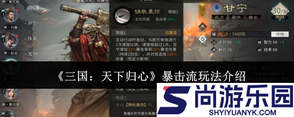 三国天下归心暴击流怎么玩