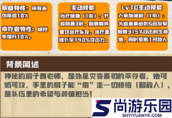 生存33天扇子女角色强度怎么样