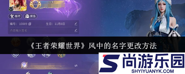 王者荣耀世界风中的名字怎么更改
