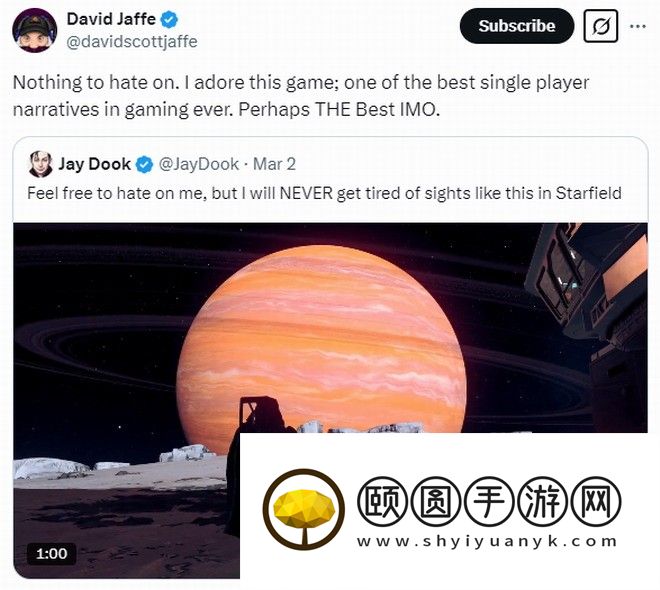战神之父认为：《星空》是最佳单机叙事游戏！