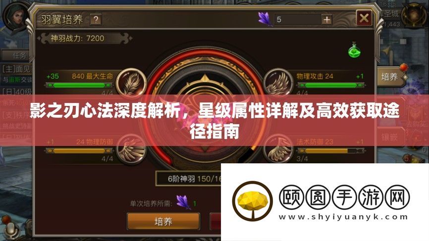 影之刃心法深度解析