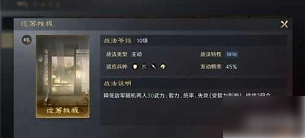 三国谋定天下运筹帷幄战法怎么样：运筹帷幄战法效果介绍