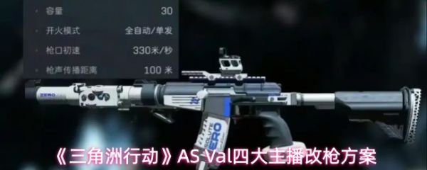 三角洲行动AS-Val怎么改 三角洲行动AS Val四大主播改枪方案