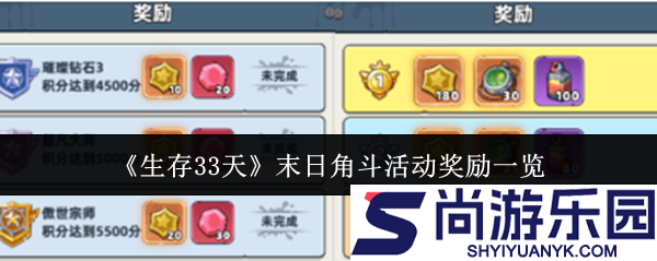 生存33天末日角斗活动奖励有什么