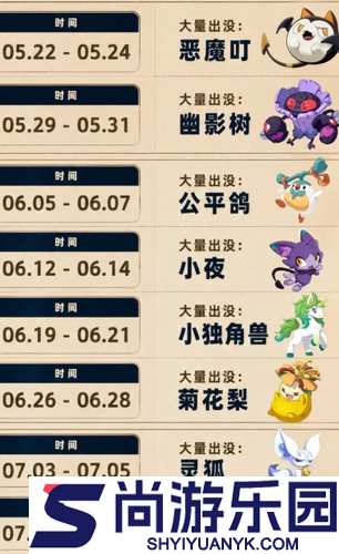 洛克王国世界s2大量出现活动表