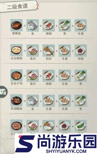 江湖悠悠食谱图鉴大全