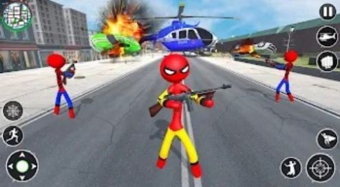 火柴人城市超级保卫者游戏(Stickman Rope Hero Superhero)