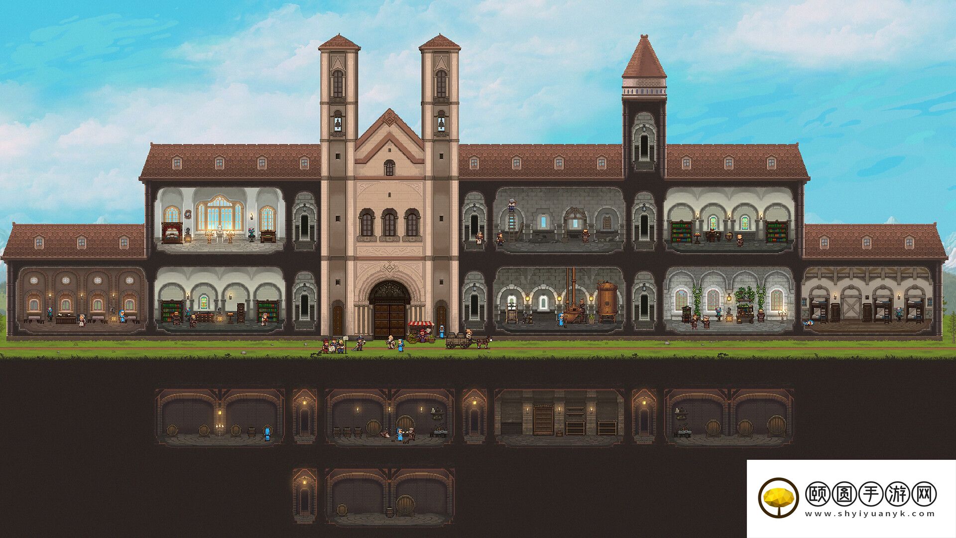像素风建造模拟经营游戏《啤酒修道院》现已在Steam平台推出试玩Demo