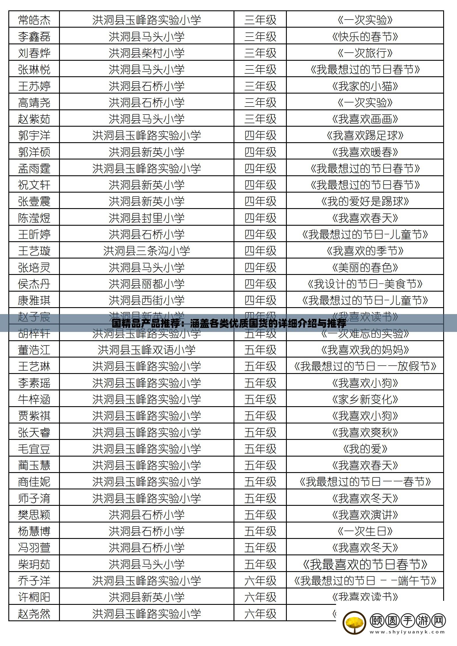 国精品产品推荐