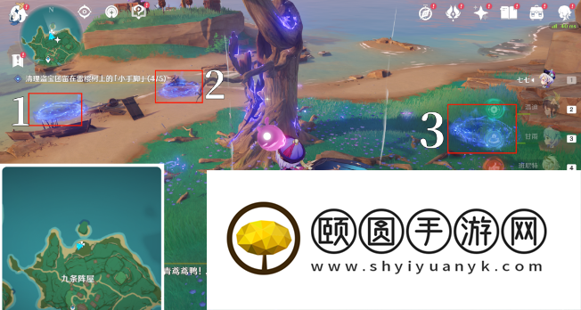 《原神》医樱五棵树位置一览 