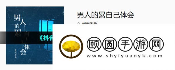《抖音》男人的累自己体会歌曲介绍