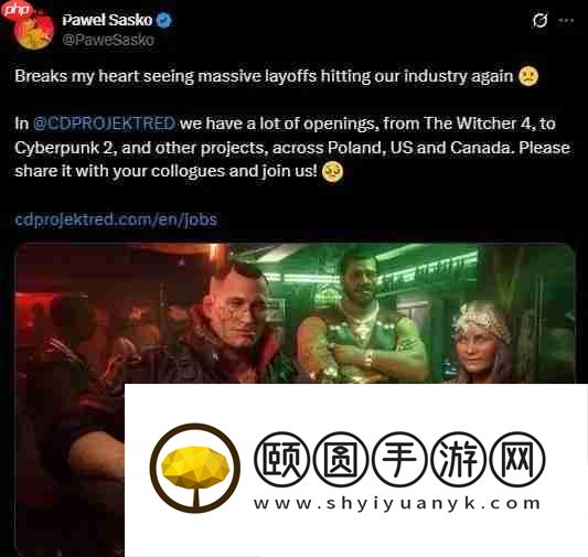 CDPR对Xbox被裁员工表示同情